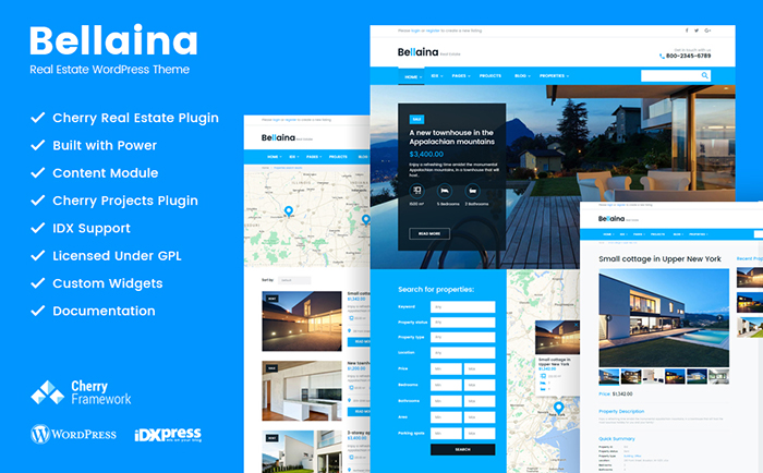 Bellaina - Real Estate Responsive WordPress theme 