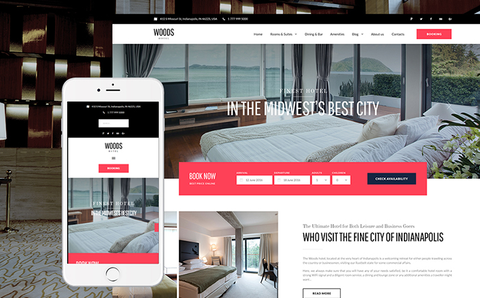 Hotel Booking WordPress Theme 