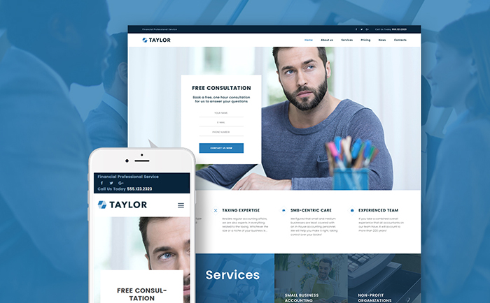 Financial Accounting WordPress Theme 