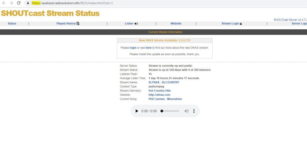 shoutcast ssl